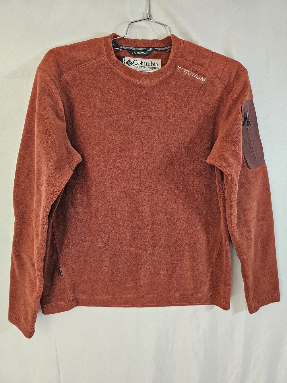 Columbia Titanium Men's Rust Fleece Crewneck Sweater‎